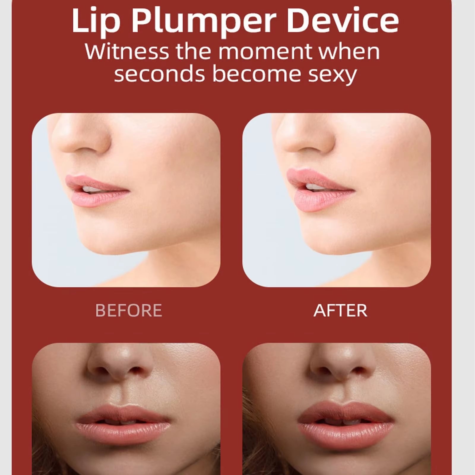Electric Lip Plumper Device, Professional Lip Enlarger with Suction for Fuller Lips, Lip Plumping Tool, Lip Suction Plumper Tool